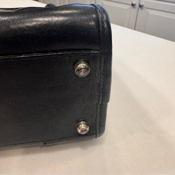 Brighton black leather croc embossed with silver embellishment braided straps - Picture 8 of 16